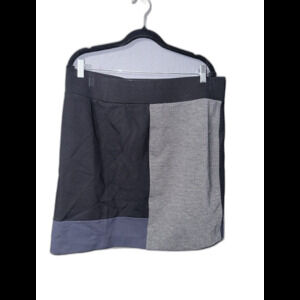 Lynn Ritchie Silver Pencil Skirt - Purple Black Colorblock - XL